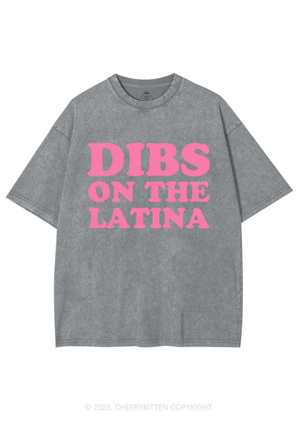 Dibs On The Latina Y2K Shirts Washed Tee Cherrykitten