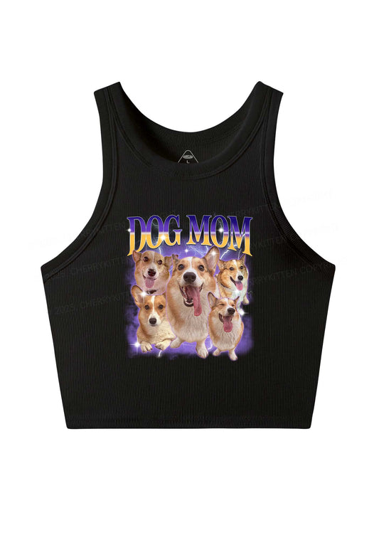 Custom Photo Dog Mom Y2K Crop Tank Top Cherrykitten