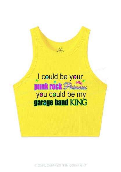Punk Rock Princess Y2K Crop Tank Top Cherrykitten