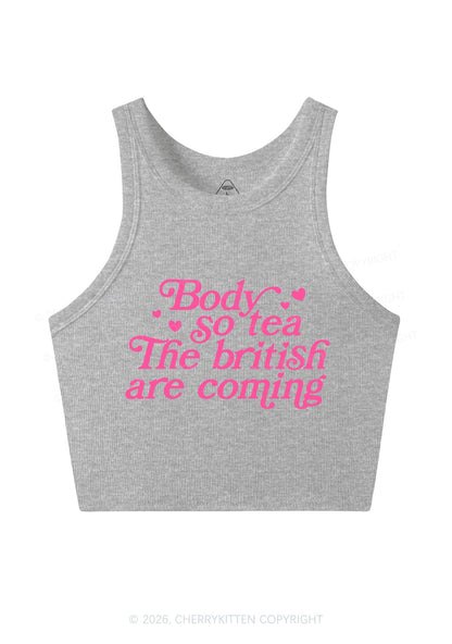 The British Are Coming Y2K Crop Tank Top Cherrykitten