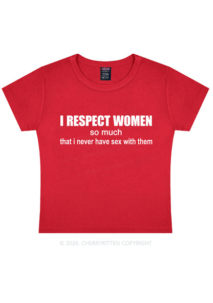 I Respect Women Pride Y2K Baby Tee Cherrykitten