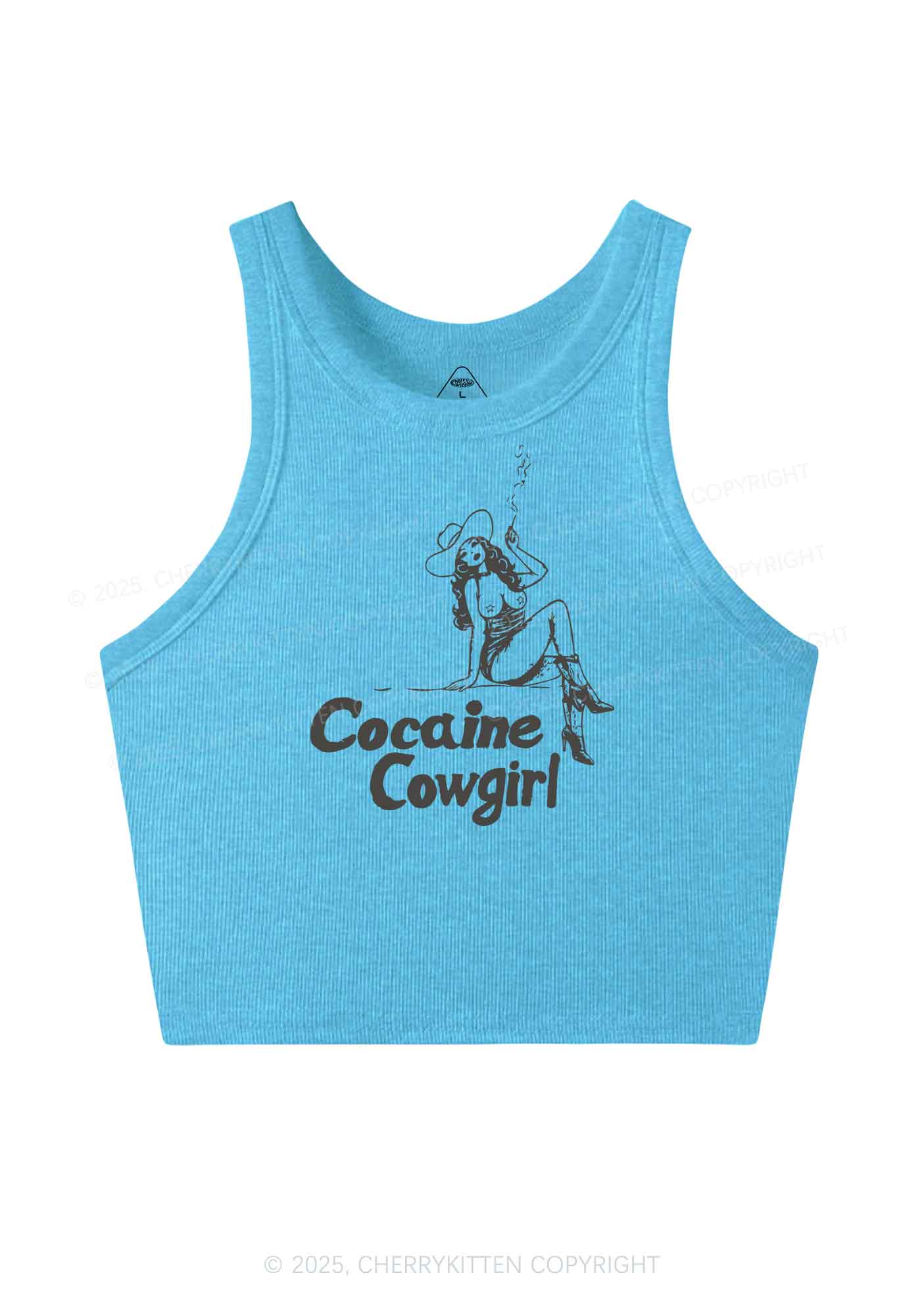 Cola Cowgirl Y2K Crop Tank Top Cherrykitten