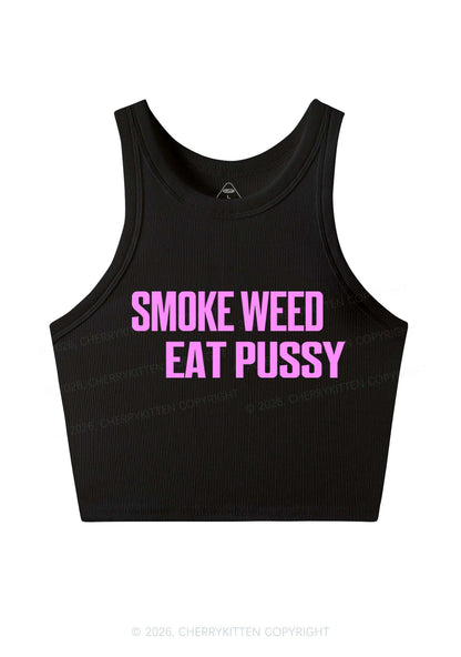 Smoke Wxxd Eat Puxxy Y2K Crop Tank Top Cherrykitten
