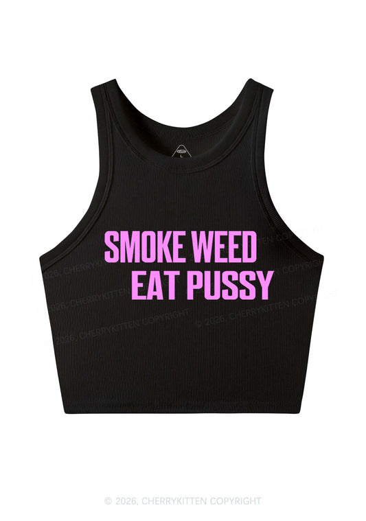 Smoke Wxxd Eat Puxxy Y2K Crop Tank Top Cherrykitten