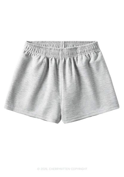 Plain Y2K Sweat Shorts Cherrykitten