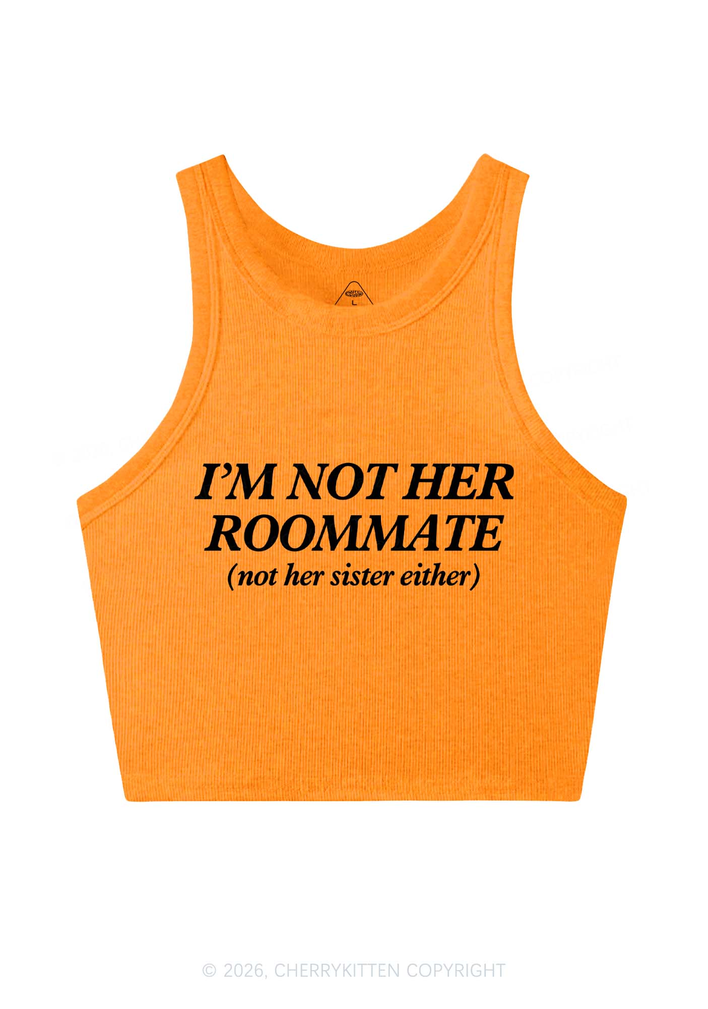 Im Not Her Roommate Pride Y2K Crop Tank Top Cherrykitten