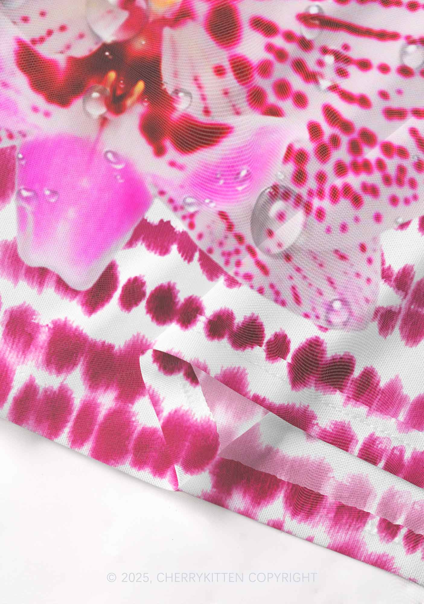 Pink Orchid Dewdrops Y2K Mesh Cami Tank Cherrykitten