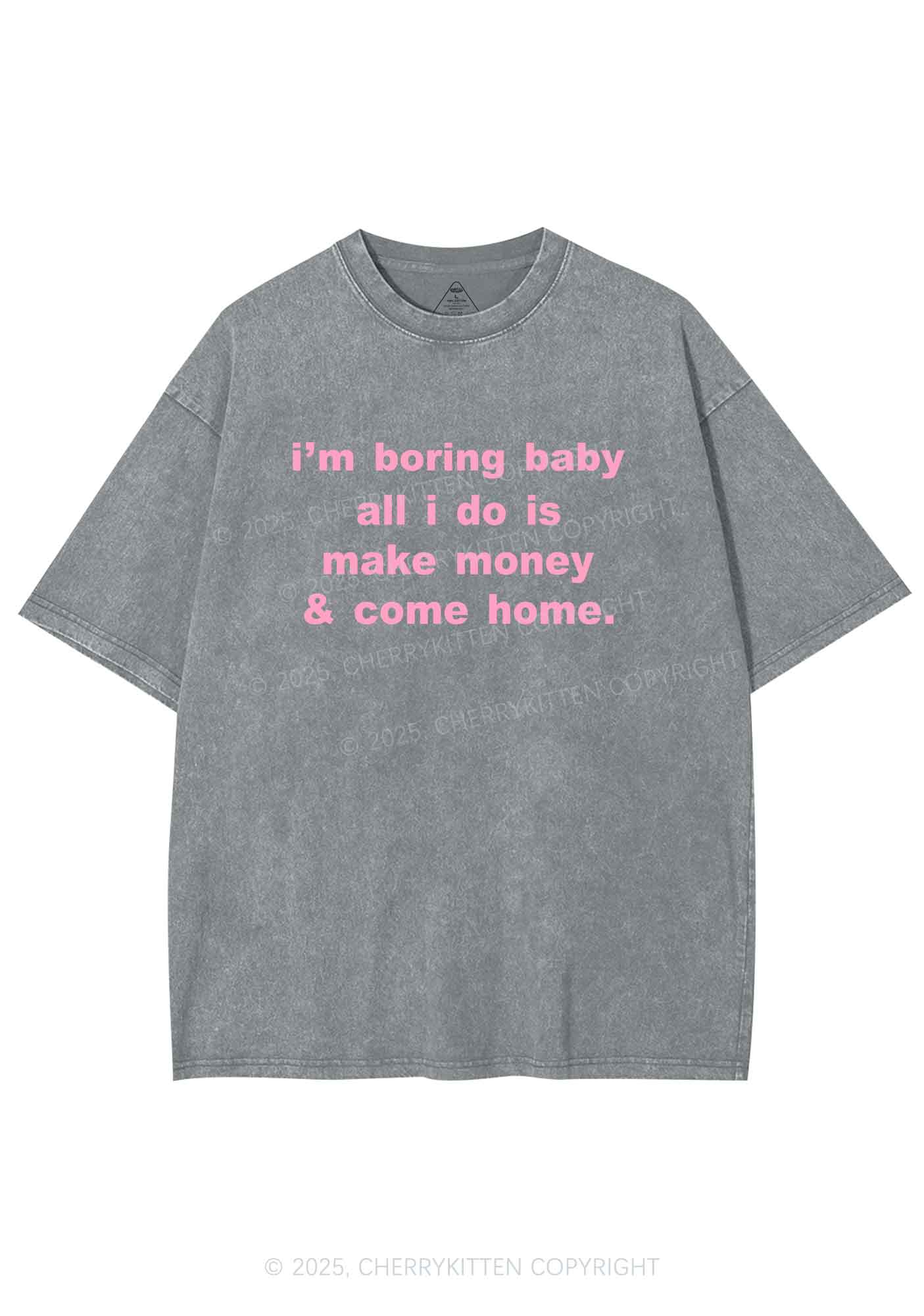 Im Boring Baby Y2K Washed Tee Cherrykitten