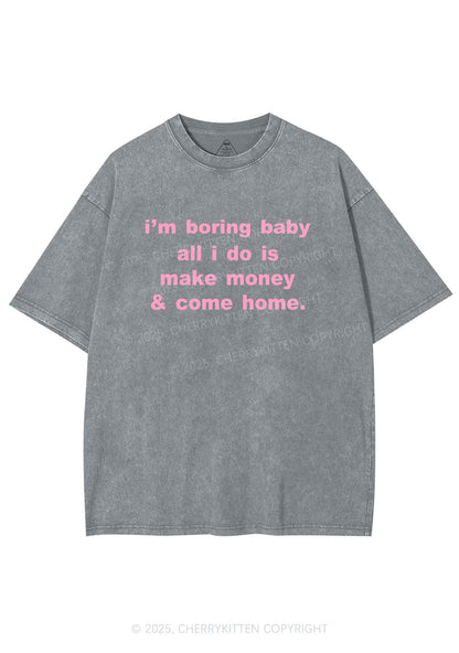Im Boring Baby Y2K Washed Tee Cherrykitten