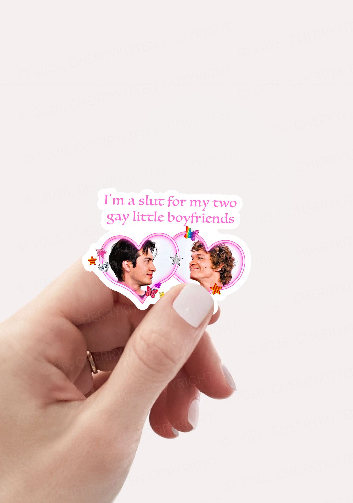 Slxt For My Gay Boyfriends HR 1pc Y2K Sticker Cherrykitten