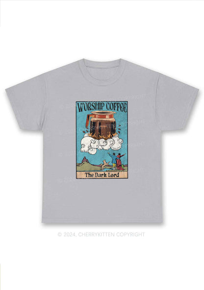 Worship Coffee Y2K Chunky Shirt Cherrykitten