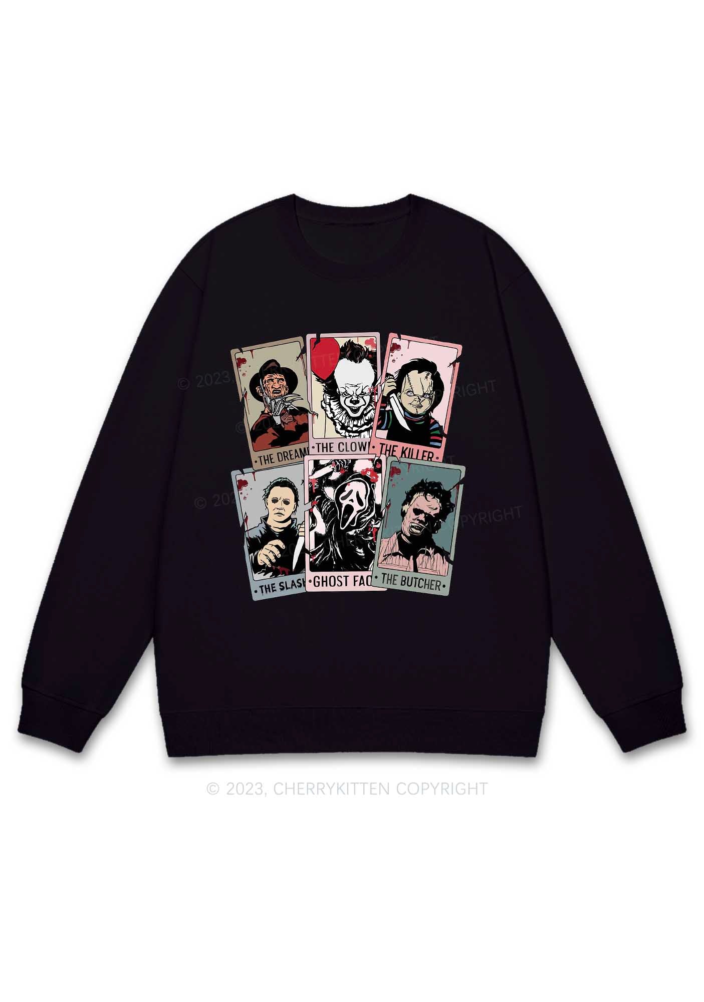 Horror Characters Photos Halloween Y2K Sweatshirt Cherrykitten