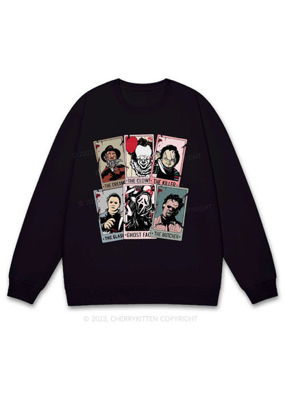 Horror Characters Photos Halloween Y2K Sweatshirt Cherrykitten