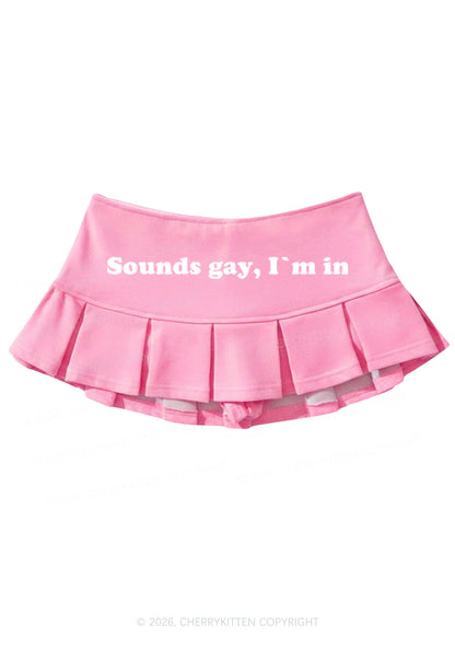 Sounds Gay Pride Y2K Mini Pleated Skirts Cherrykitten