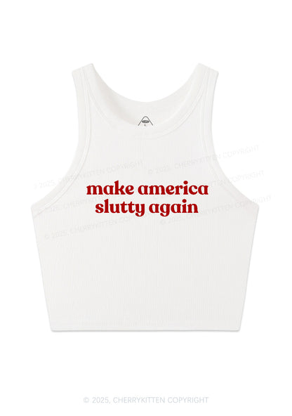 Make America Slxtty Again Y2K Crop Tank Top Cherrykitten
