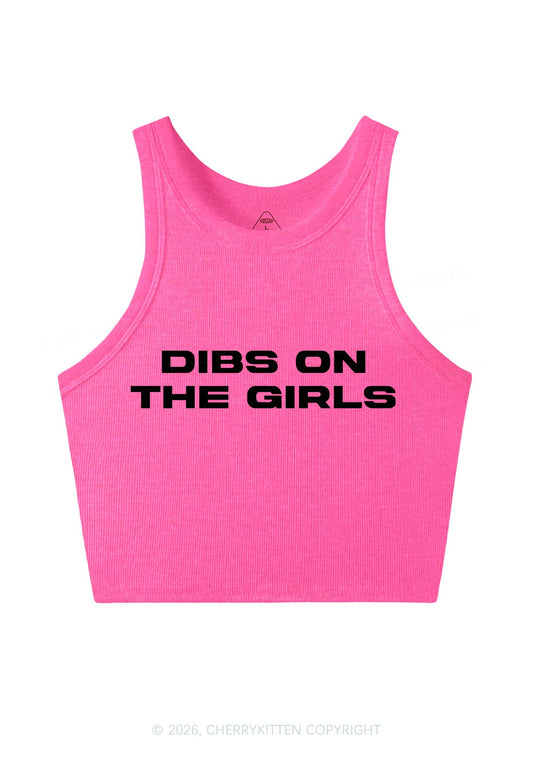 Dibs On The Girls Pride Y2K Crop Tank Top Cherrykitten