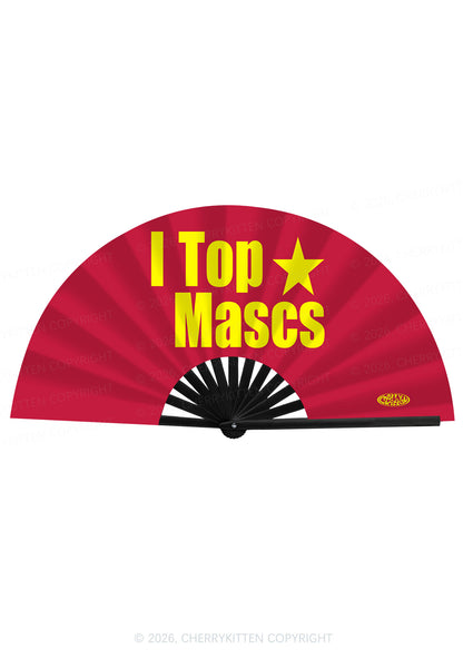 I Top Mascs Pride Y2K Rave Hand Fan Cherrykitten