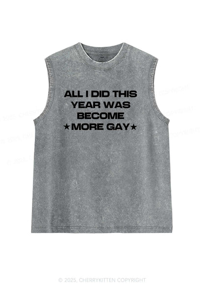 Become More Gay Pride Y2K Washed Muscle Tank Cherrykitten