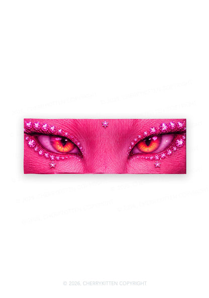 Pink Eyeshadow Cat Y2K Print Headband Cherrykitten