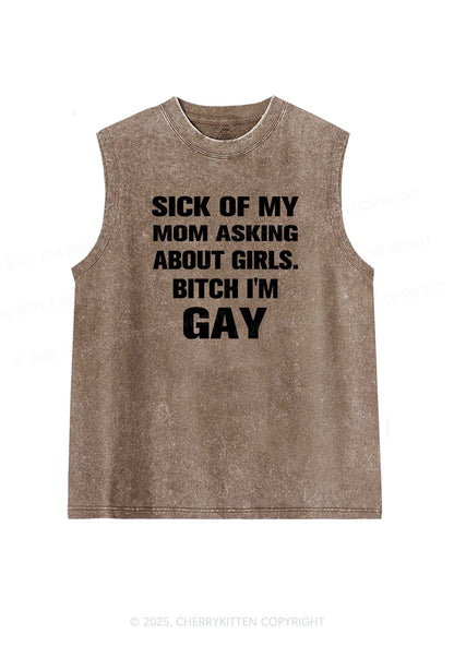 Bxxch Im Gay Pride Y2K Washed Muscle Tank Cherrykitten