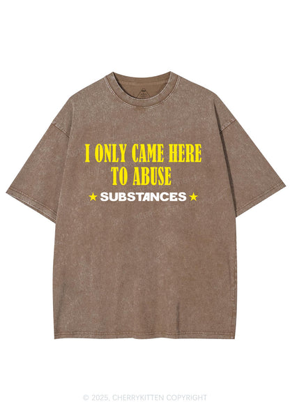 Abuse Substances Y2K Shirts Washed Tee Cherrykitten