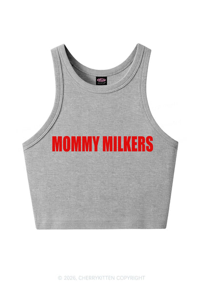 Mommy Milkers Y2K Crop Tank Top Cherrykitten