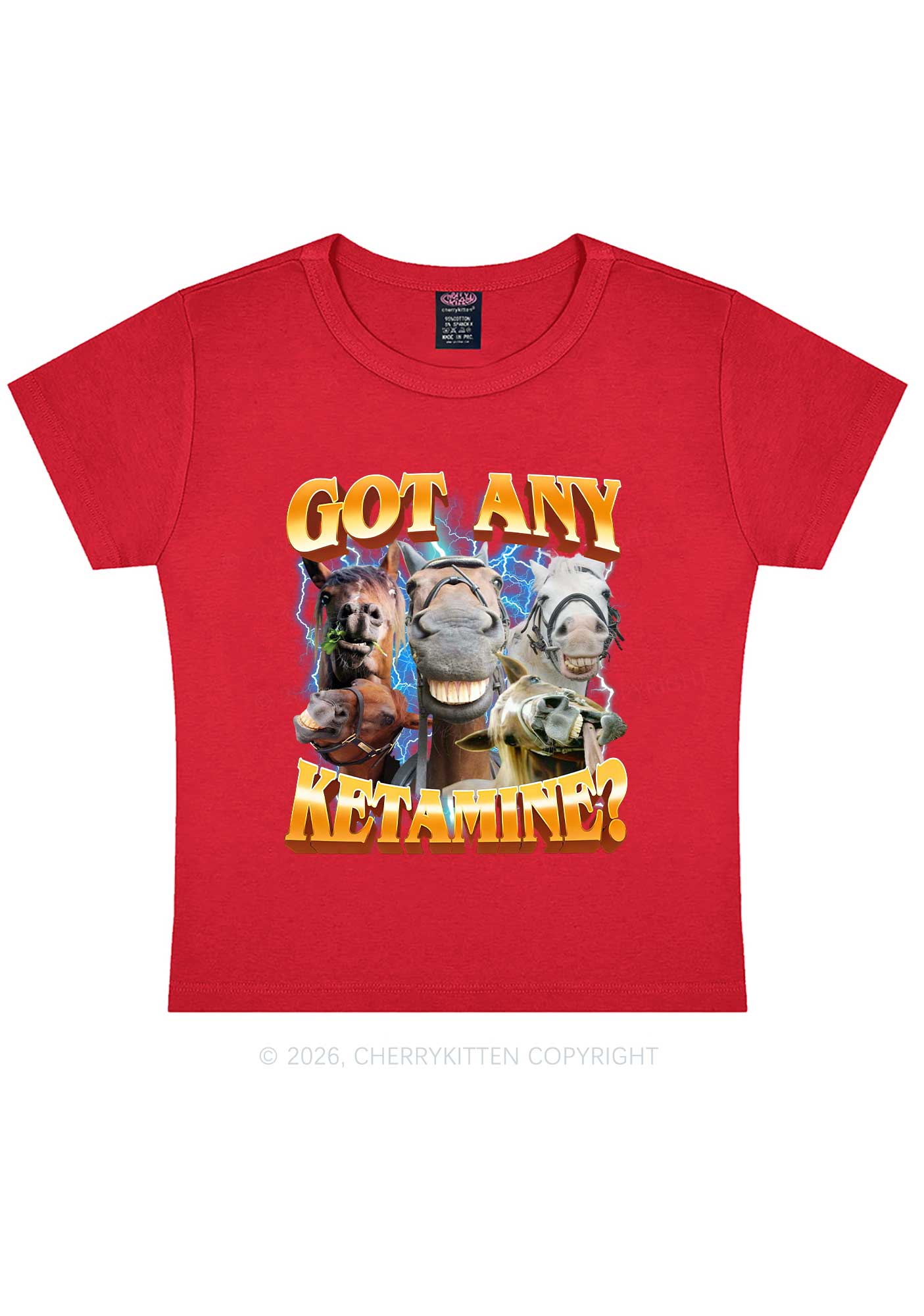 Got Any Kxxamine Y2K Baby Tee Cherrykitten