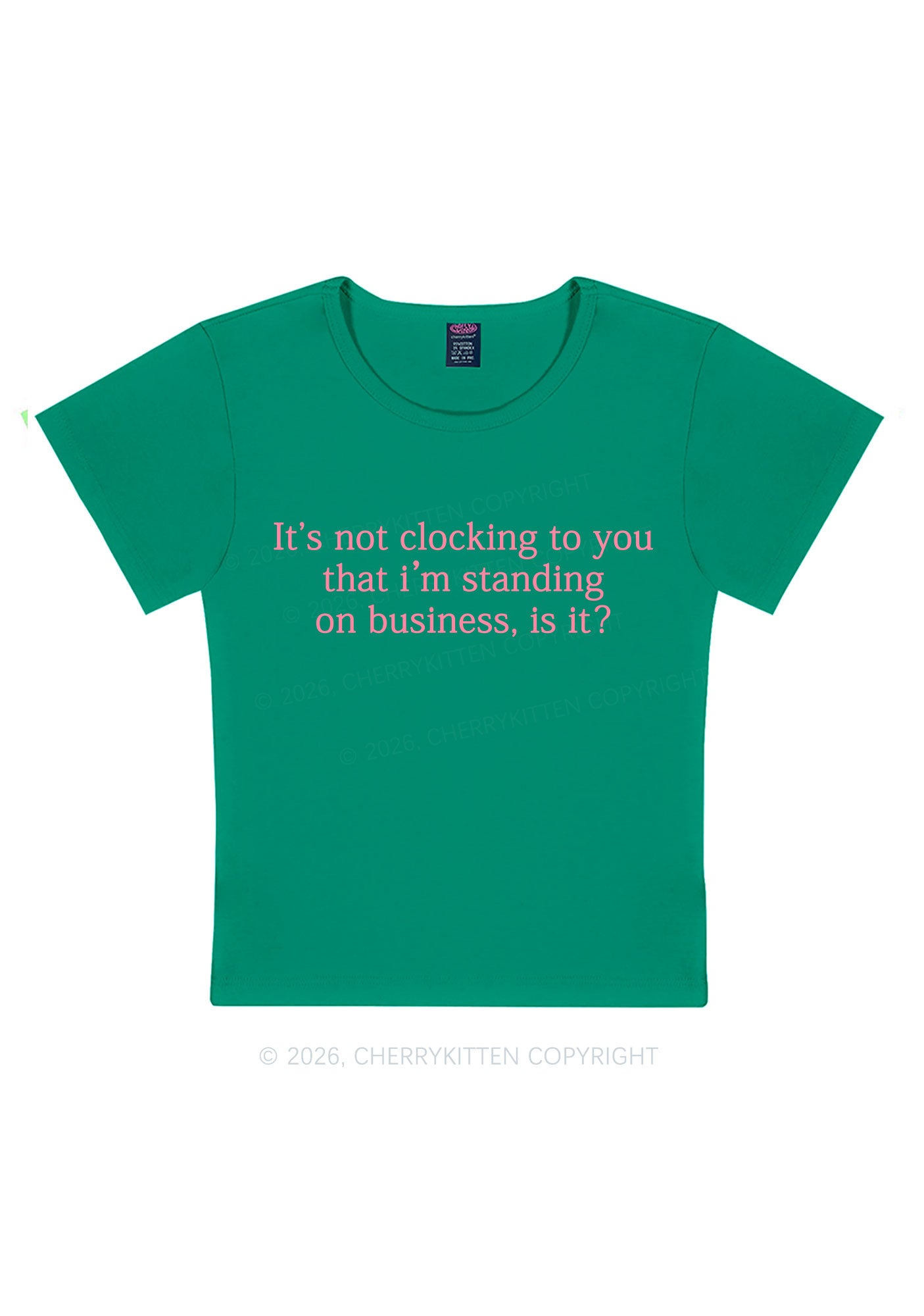 Standing On Business Y2K Baby Tee Cherrykitten