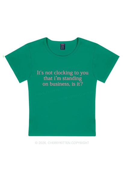 Standing On Business Y2K Baby Tee Cherrykitten