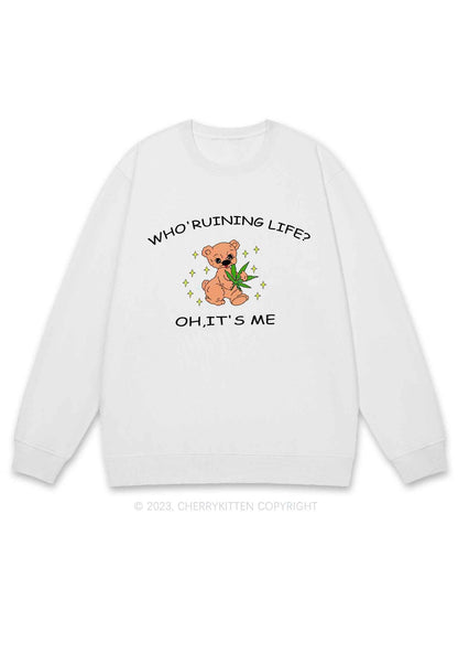 Who' Ruining Life Y2K Sweatshirt Cherrykitten