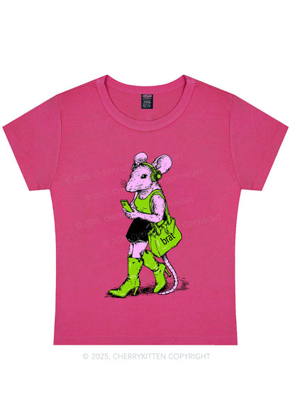 Brat Girl Y2K Baby Tee Cherrykitten