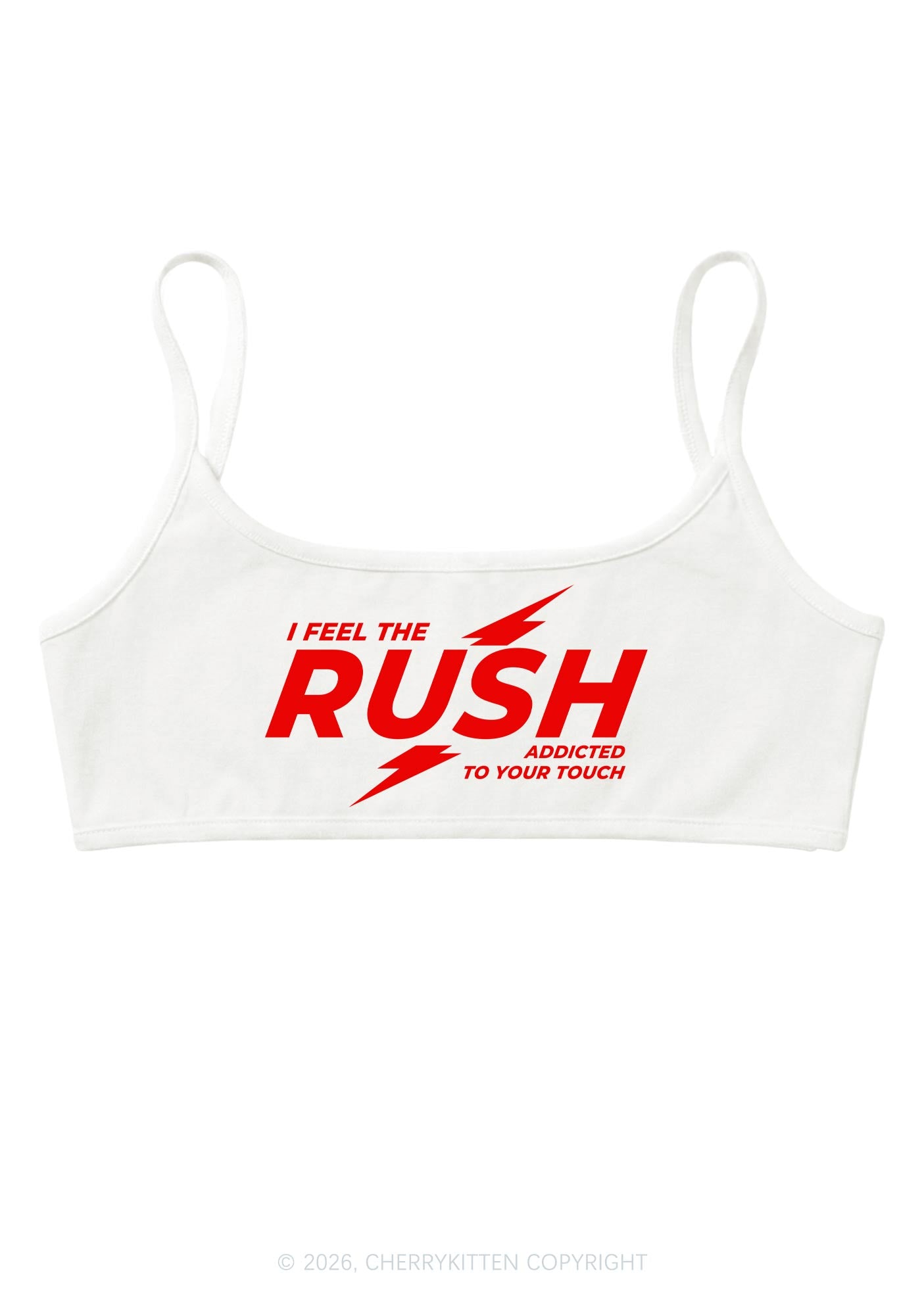 I Feel The Rush Y2K Super Crop Cami Cherrykitten