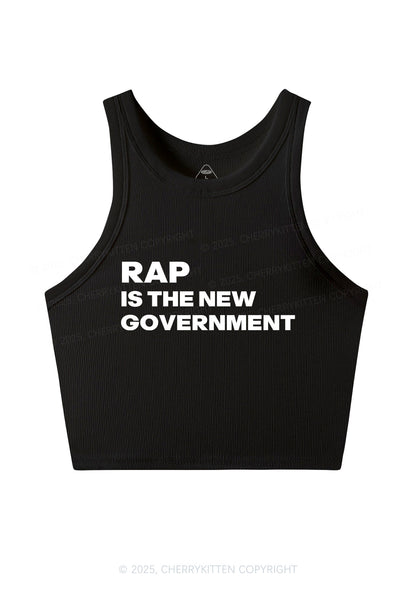 Rap Government Y2K Crop Tank Top Cherrykitten