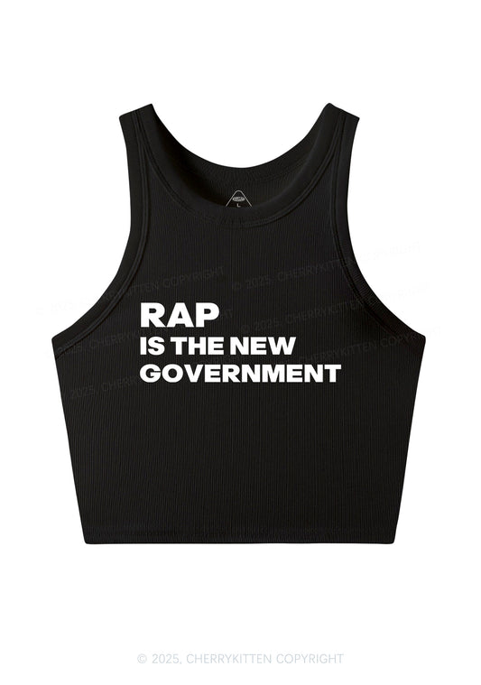 Rap Government Y2K Crop Tank Top Cherrykitten