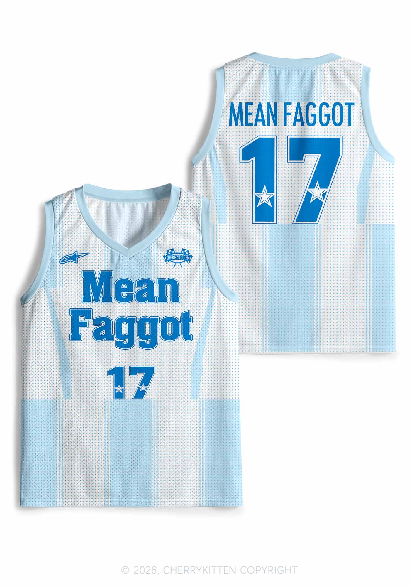 Blue Mean Faggot Pride Y2K Sport Jersey Tank Cherrykitten