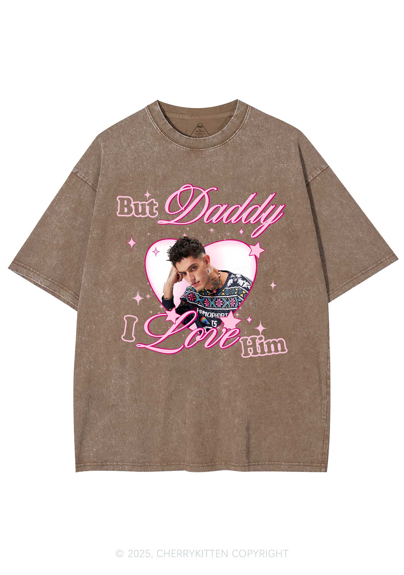 Custom But Daddy I Love Y2K Shirts Washed Tee Cherrykitten