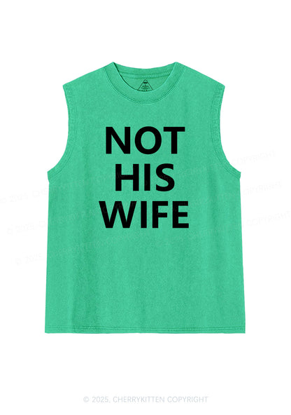 Not His Wife Y2K Washed Muscle Tank Cherrykitten