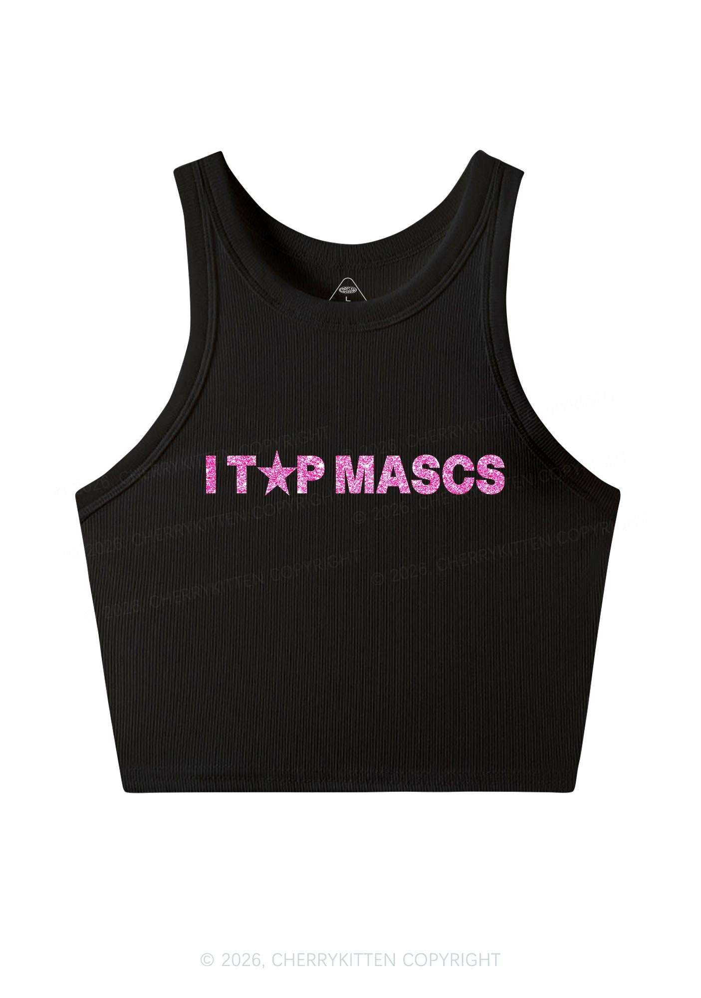 Glitter I Top Mascs Pride Y2K Crop Tank Top Cherrykitten
