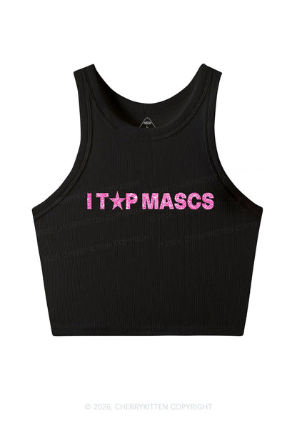 Glitter I Top Mascs Pride Y2K Crop Tank Top Cherrykitten