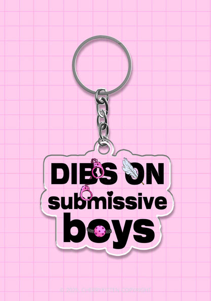 Dibs On S Boys 1Pc Y2K Keychain Cherrykitten