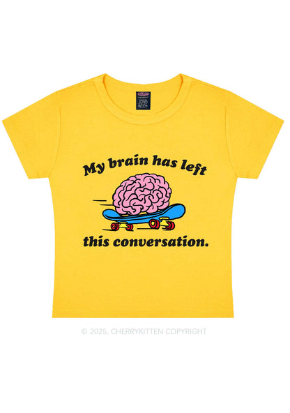 Brain Left Conversation Y2K Baby Tee Cherrykitten
