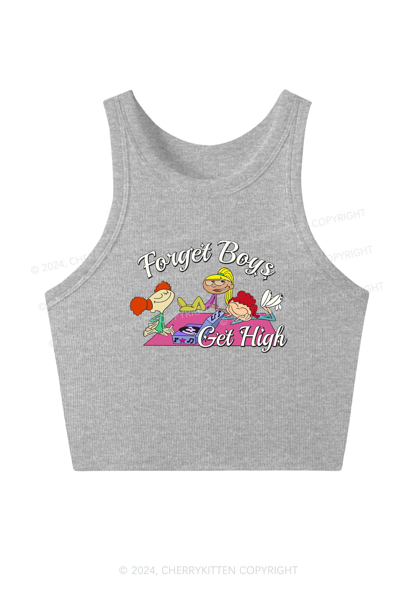 Forget Boys Y2K Crop Tank Top Cherrykitten