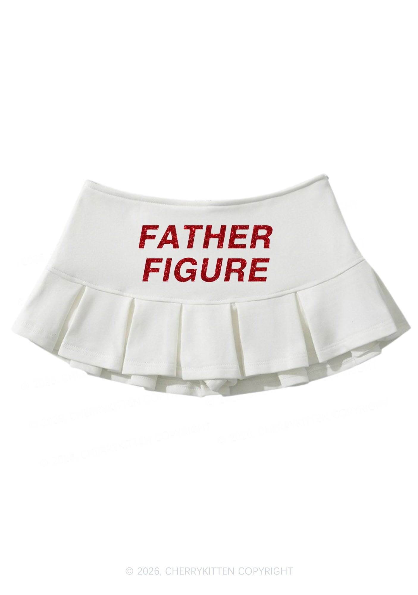 Glitter Father Figure Y2K Mini Pleated Skirts Cherrykitten
