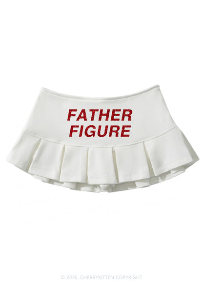 Glitter Father Figure Y2K Mini Pleated Skirts Cherrykitten