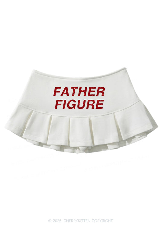 Glitter Father Figure Y2K Mini Pleated Skirts Cherrykitten