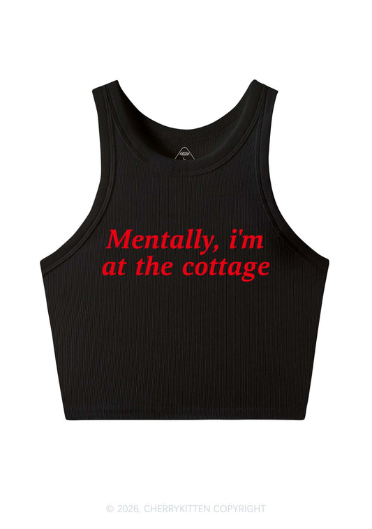 Mentally Im At The Cottage HR Y2K Crop Tank Top Cherrykitten