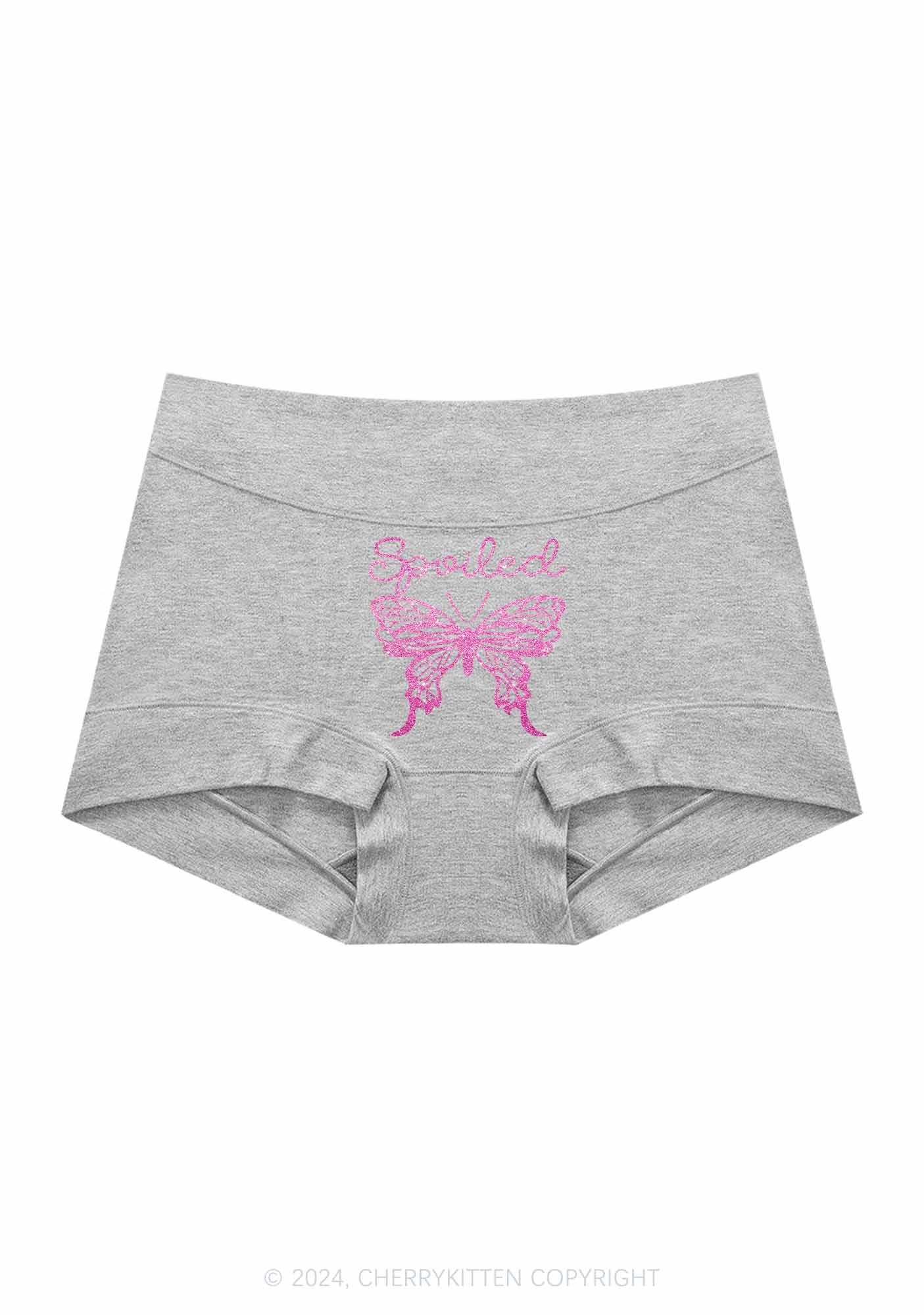 Spoiled Butterfly Y2K Mid Rise Waist Boyshort Cherrykitten