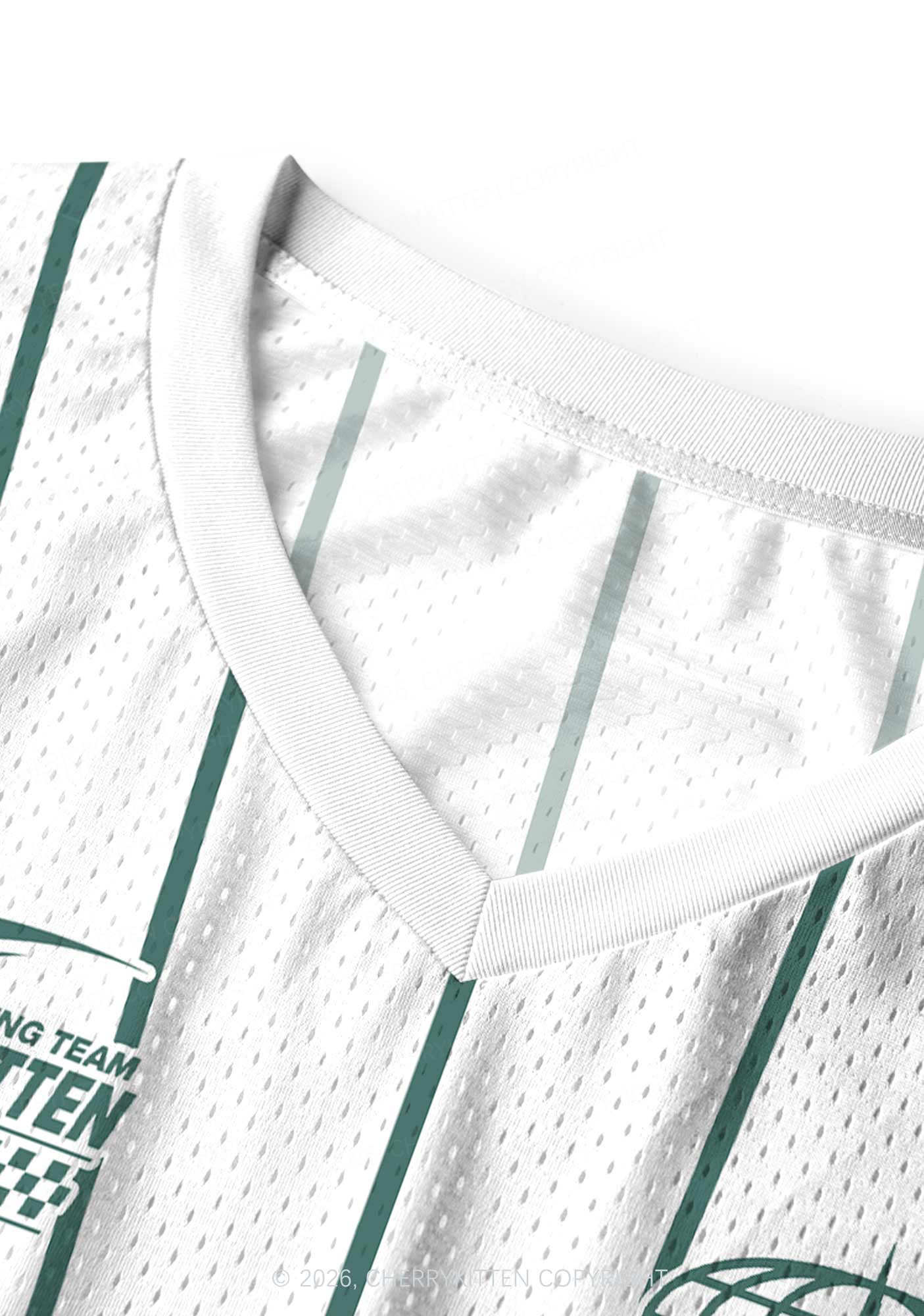 Green Stripes Bisexual Mess Pride Y2K Sport Jersey Tank Cherrykitten