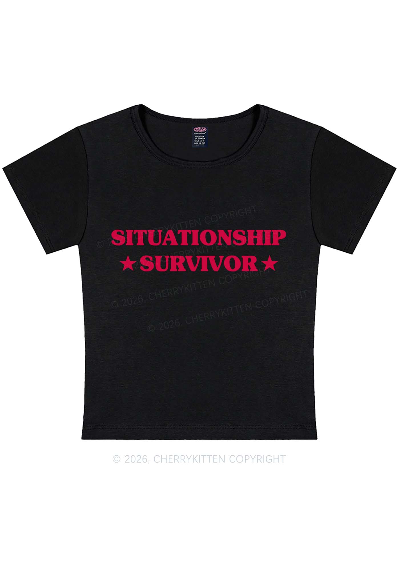 Situationship Survivor Y2K Baby Tee Cherrykitten