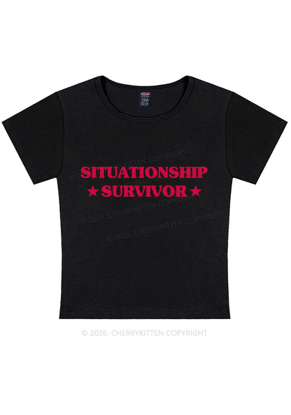 Situationship Survivor Y2K Baby Tee Cherrykitten